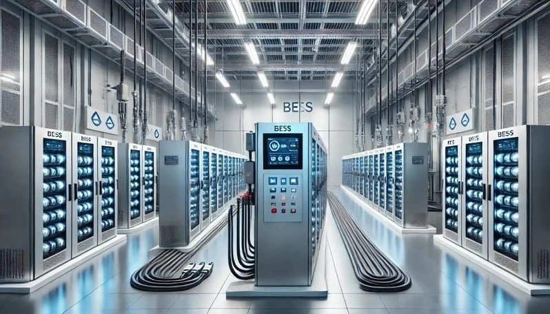 Data centre infrastructure with server racks